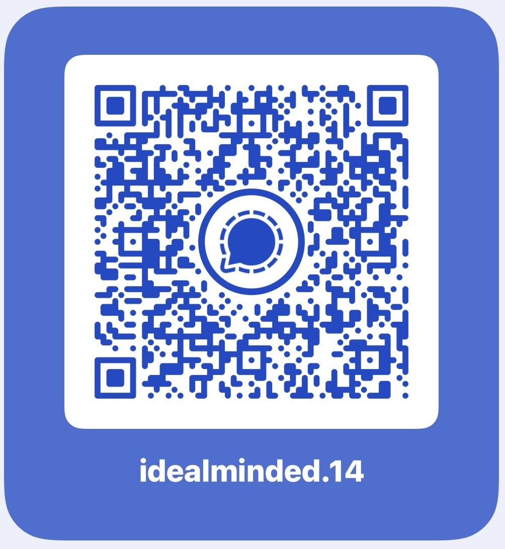 Signal QR code for idealminded.14.